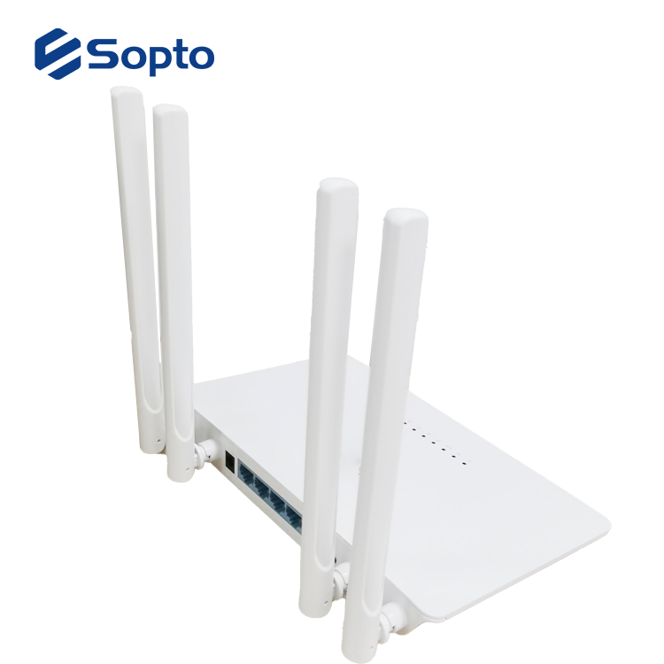 Wholesale Wireless Router 1200Mbps Frequency 2.4G/5G 11AC 1 WAN 4 LAN Port Indoore Wireless Network Router